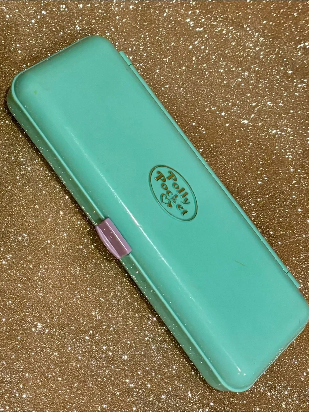 1990 vintage Polly Pocket Pencil Case Play-Set~ Bluebird
